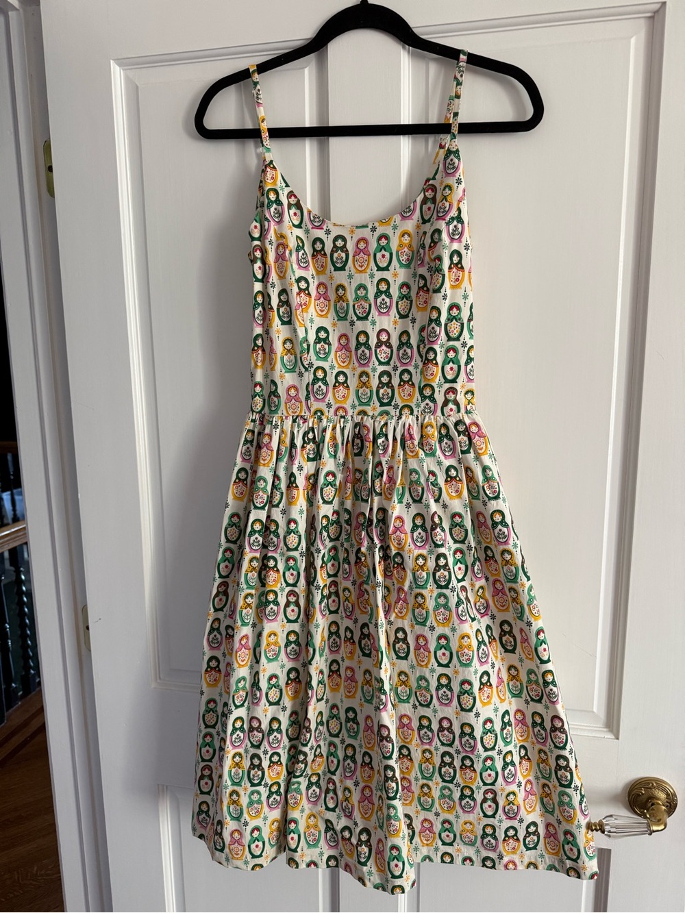 Tatyana Matryoshka Russian Nesting Doll Print Sundress - size small